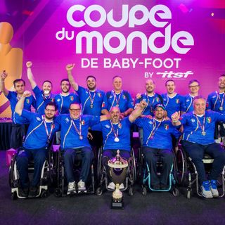 Gli azzurri del calcio balilla paralimpico in Spagna per difendere il titolo mondiale