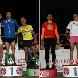 Diego Furia e Tiziana Frasson sul podio più alto in occasione dell'ultima gara di Cardano (foto www.girodelvaresotto.it)