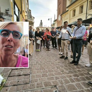 La fiaccolata e Laura Puricelli, cugina di Davide