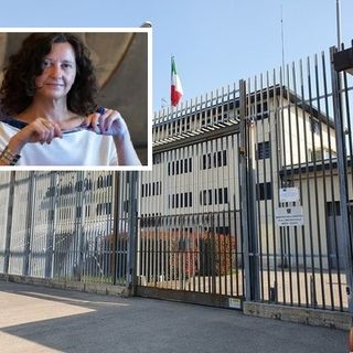 La casa circondariale di via per Cassano, nel riquadro l'assessore Manuela Maffioli