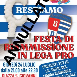 Pro Patria, la festa per la riammissione in piazza rinviata