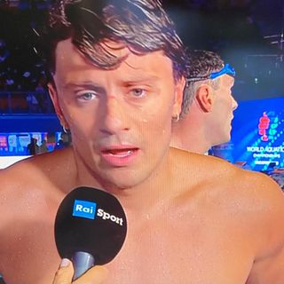 Nicolò Martinenghi dopo la semifinale dei 50 rana