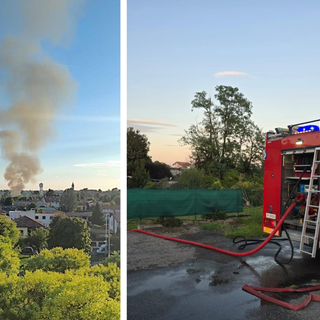 Incendio a Cerro Maggiore, a fuoco una baracca vicino alla piattaforma ecologica