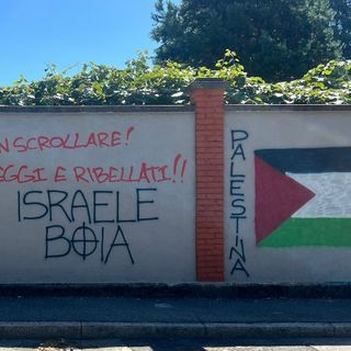 Gallarate, “murales” pro Palestina e insulti a Israele. L’ira del sindaco