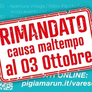 La Pigiama Run slitta al 3 ottobre per maltempo