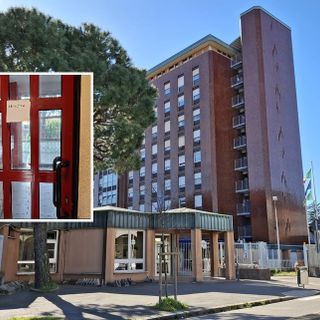 La chiusura del bar nel nosocomio di Busto (ingresso nel riquadro) dovrebbe essere superata