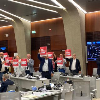 La protesta del Gruppo consiliare del Partito Democratico in Consiglio regionale