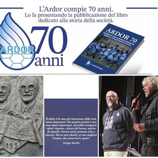 L'invito, la frase di Sacchi, la targa in memoria dei fondatori e a lato Alessandro Meraviglia e Alessandro Lavazza