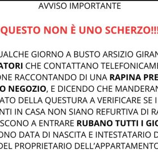 Truffatori telefonano a potenziali vittime raccontando di una falsa rapina da Ceccuzzi: «Siamo della Questura, dobbiamo verificare i suoi gioielli»
