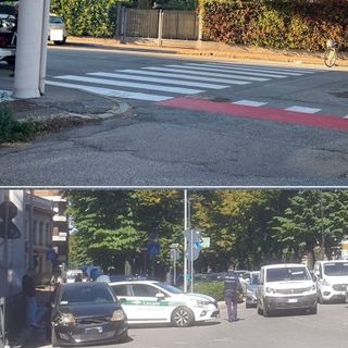 Sopra la bici in via Ferrini, sotto viale Duca d'Aosta