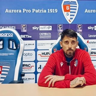 Leandro Greco, allenatore della Pro Patria alla vigilia del match col Brescia