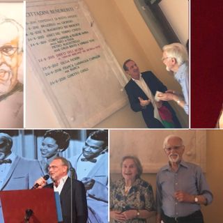 Alcuni momenti di e con Ginetto Grilli. In particolare a sinistra in una vignetta di Riverso, sotto niente meno che con i Platters (e il dottor Rosanna), di fronte alla lapide dei benemeriti con il sindaco e con la sua principessa Agnese