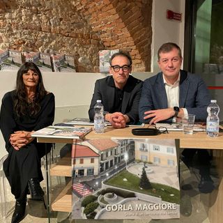 L'assessore Montini con il giornalista Martinoli e il sindaco Zappamiglio