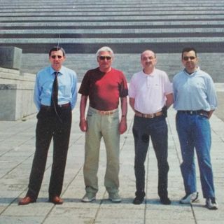 Da sinistra Gianni Fani, Luciano Pistocchini, Giovanni Toia e Antonio Saia
