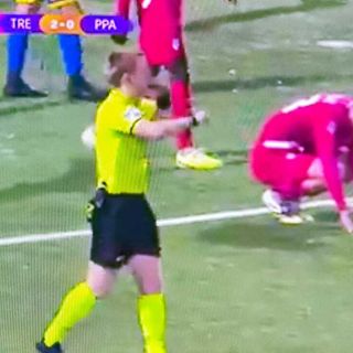 Triplice fischio di Bozzetto, Pro Patria al tappeto a Trento