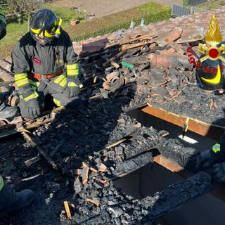 I vigili del fuoco sul posto