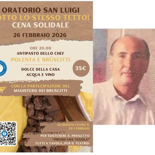 Una cena “a regola d’arte” (e a suon di bruscitti) in oratorio. Missione, aiutare a rifare il tetto