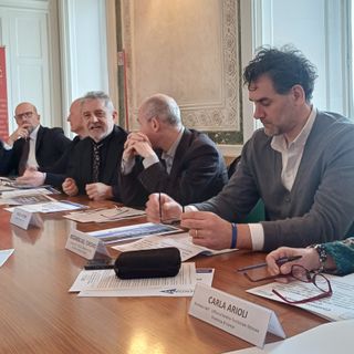 Una foto della conferenza a Villa Recalcati