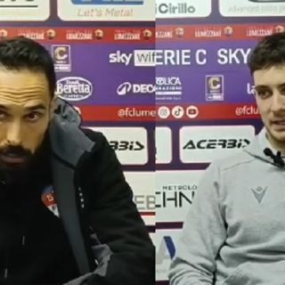 Bolzoni e Di Munno hanno commentato la gara del “Tullio Saleri” di Lumezzane in sala stampa