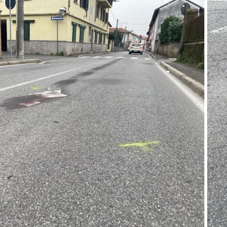 Il luogo del tragico sinistro, in via Vittorio Veneto a Gorla Minore