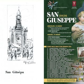 La poesia pubblicata dalla Famiglia Bustocca e la locandina a Gela