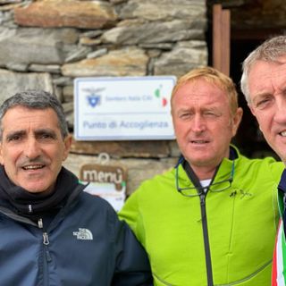 Da sinistra: Richiusa, Bendo e Carnelosso al rifugio Ferioli di Alagna