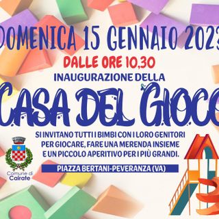 Con l’inaugurazione della “Casa del gioco” Peveranza avrà la sua piazza