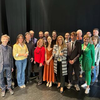 Francesca Caruso al conservatorio Puccini di Gallarate (sulla sinistra, il direttore, Carlo Balzaretti, e l'assessore comunale alle Attività formative, Claudia Mazzetti)