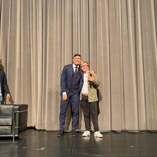 Il nostro Riccardo Maino con Javier Zanetti