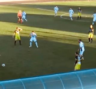 Una fase del match tra Castellanzese e Real Calepina