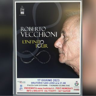 Roberto Vecchioni arriva all'oratorio di Bergoro