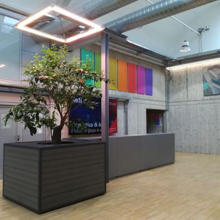 Un’ampia selezione delle 300 opere d’arte e di design in mostra all’interno dell’ex cotonificio Venzaghi