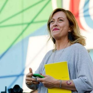 Giorgia Meloni a Busto