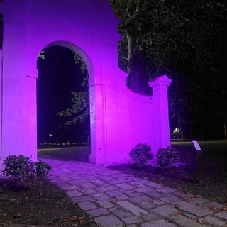 Castellanza, nel mese di ottobre  l’arco del parco dei Platani si colora di rosa