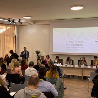 Luca Trama, direttore La Provvidenza, presidente provinciale Uneba, introduce &quot;Il fantasma del segreto&quot;