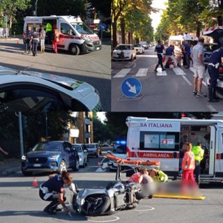 Serata di incidenti a Busto Arsizio: motociclista ferito, pedone investito