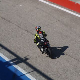 Leonardo Abruzzo in pista a Misano la scorsa stagione in CIV moto 3