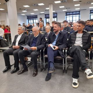 Gianmarco Pozzecco con Beppe Saronni, Toto Bulgheroni e Davide Moretti