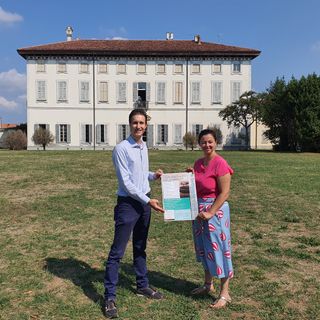 Andrea Pisani con la dottoressa Sabrina Maffioli