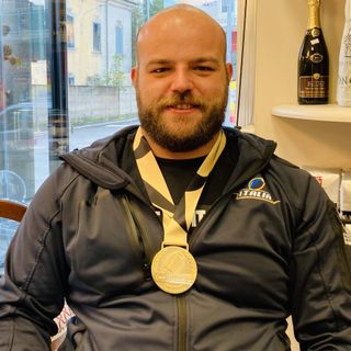 “Marcone” Colombo, con la medaglia al collo di campione europeo