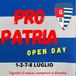 A luglio arrivano gli open-day della Pro Patria