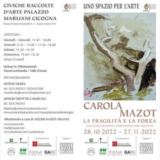 Mostra “Fragilità e forza” a Palazzo Cicogna: omaggio alla pittrice Carola Mazot