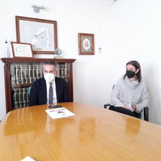 Il sindaco Poliseno e l'assessore Giardini