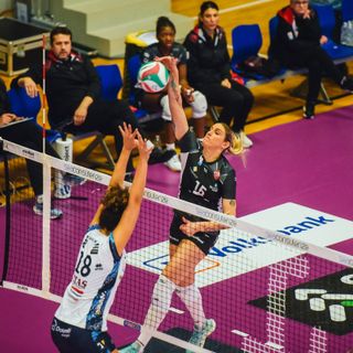 Sofia Rebora in azione nella semifinale contro Macerata