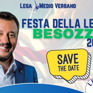 Matteo Salvini, Attilio Fontana e Isabella Tovaglieri alla Festa della Lega Medio Verbano