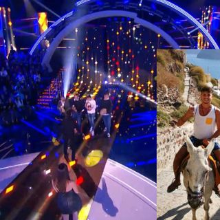 Immagine di Mediaset Infinity. A destra Giuseppe Garibaldi insieme a Samuele Tallarida in vacanza in Grecia dal profilo Facebook di Orazio Tallarida