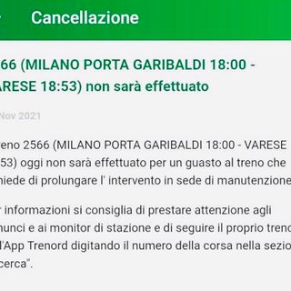 Treni soppressi sulla Milano-Varese. Odissea per rientrare a casa