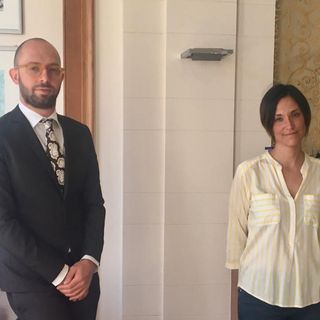 Gianluca Albè e Chiara Greco nello studio A&amp;A di Busto