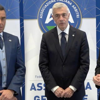 Zaroli, a sinistra, accanto al presidente Pacifici - foto cortesia Aia