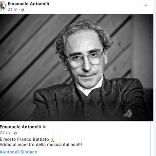 L'omaggio del sindaco di Busto a Battiato